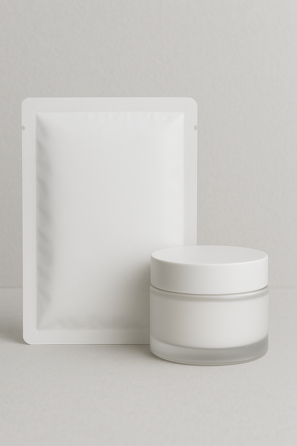 Minimalist skincare products showcasing the benefits of using face masks for skin.