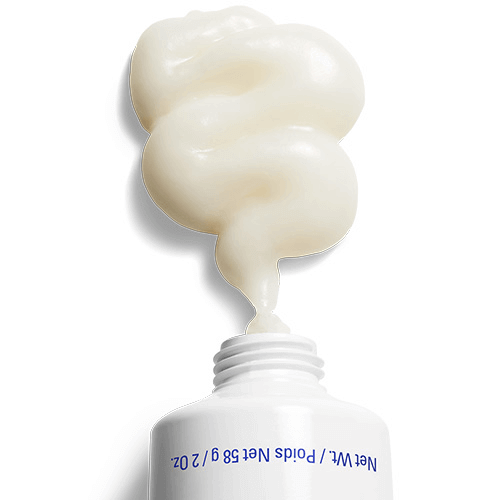 Medical-grade skincare benefits shown in a creamy product texture coming from a bottle.