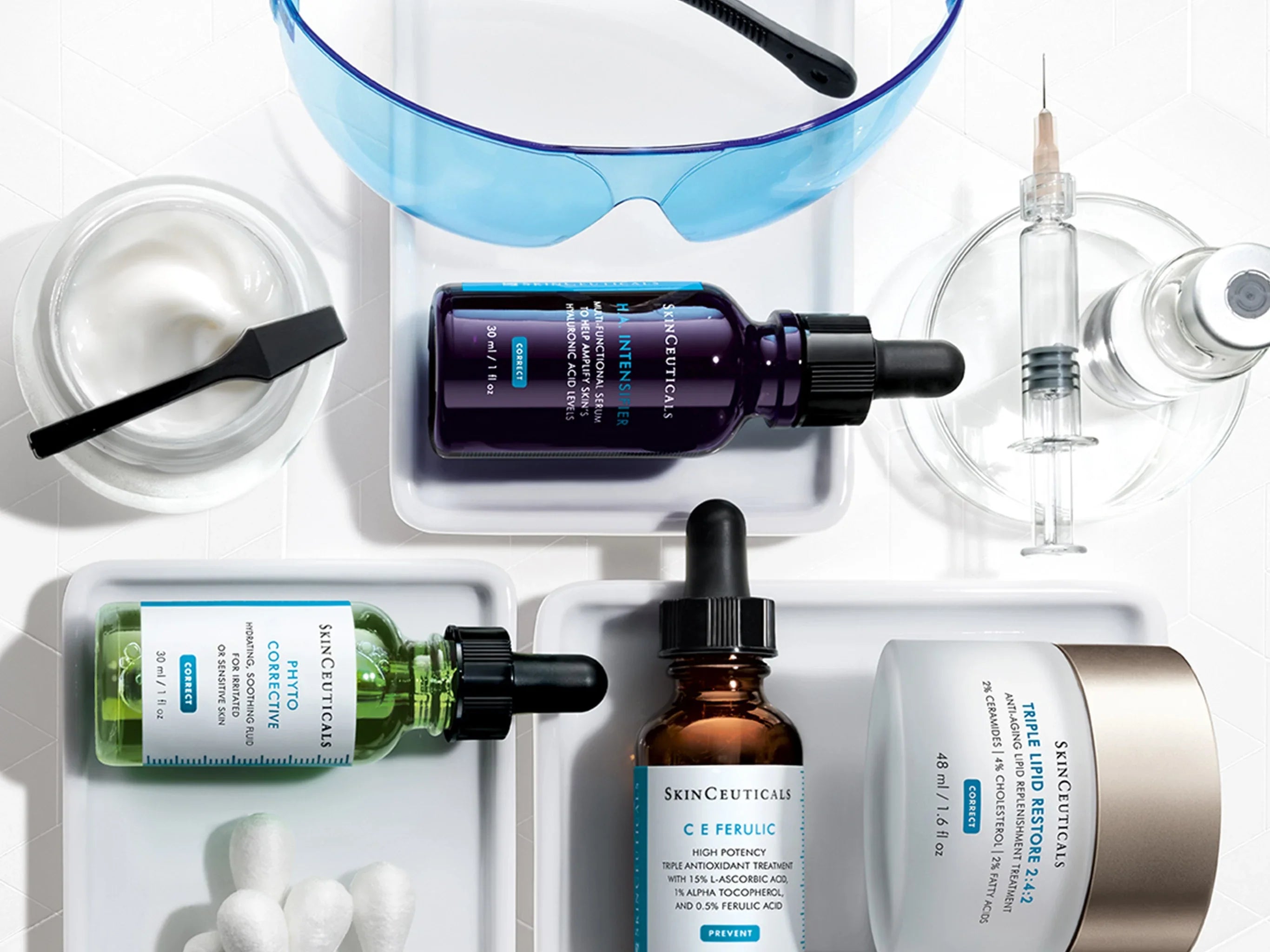 SkinCeuticals collection of antioxidant serums and corrective skincare