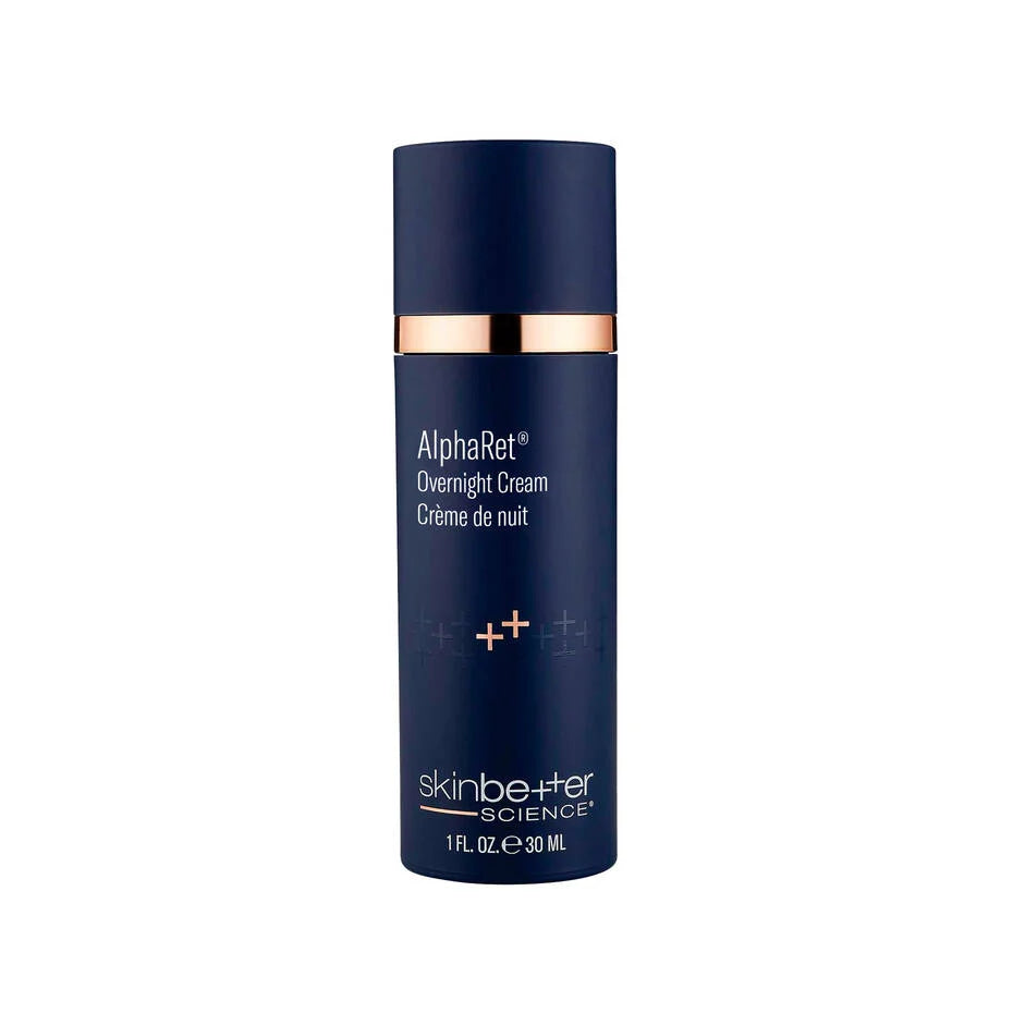 Skinbetter Science AlphaRet Overnight Cream bottle for nightly retinoid and AHA treatment
