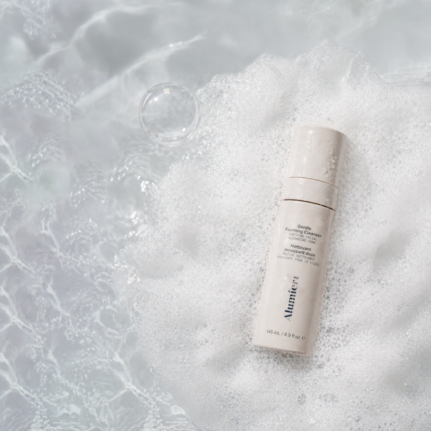 AlumierMD Gentle Foaming Cleanser in water
