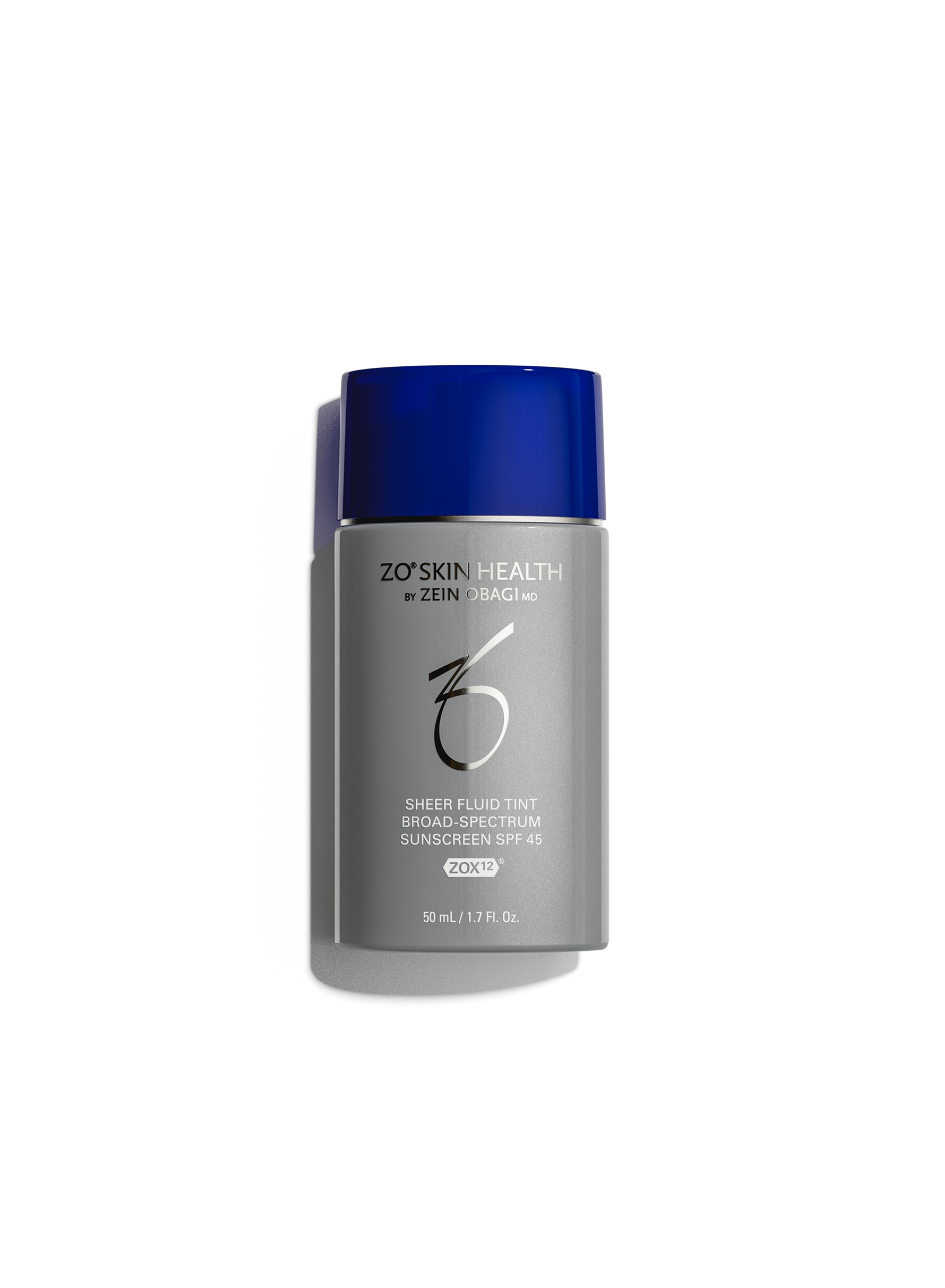 ZO Sheer Fluid Tint Broad Spectrum SPF 45 tinted mineral sunscreen bottle 50 mL