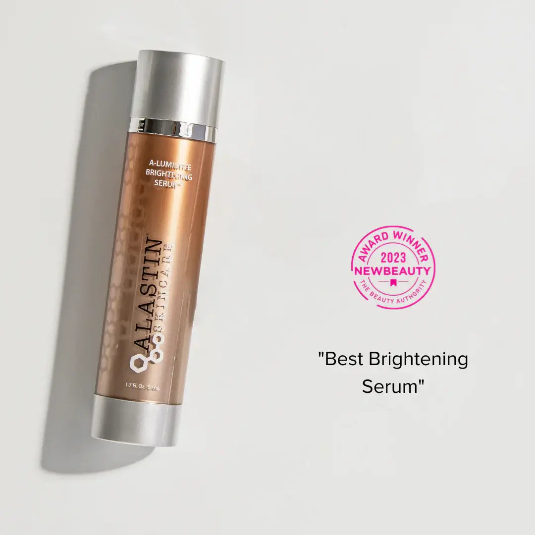 Alastin A-LUMINATE Brightening Serum award-winning product recognized as the Best Brightening Serum for your skin.