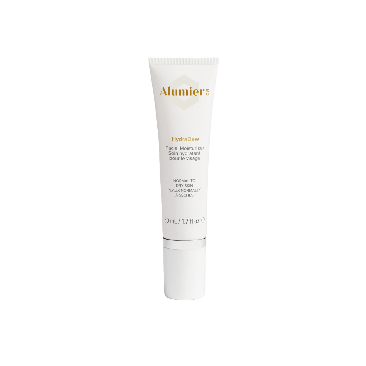 Alumier HydraDew jar with rich cream texture labelled for very dry sensitive skin