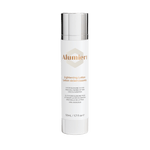 Alumier Lightening Lotion white bottle and label lightweight brightening lotion for pigmentation suitable for normal to combination skin