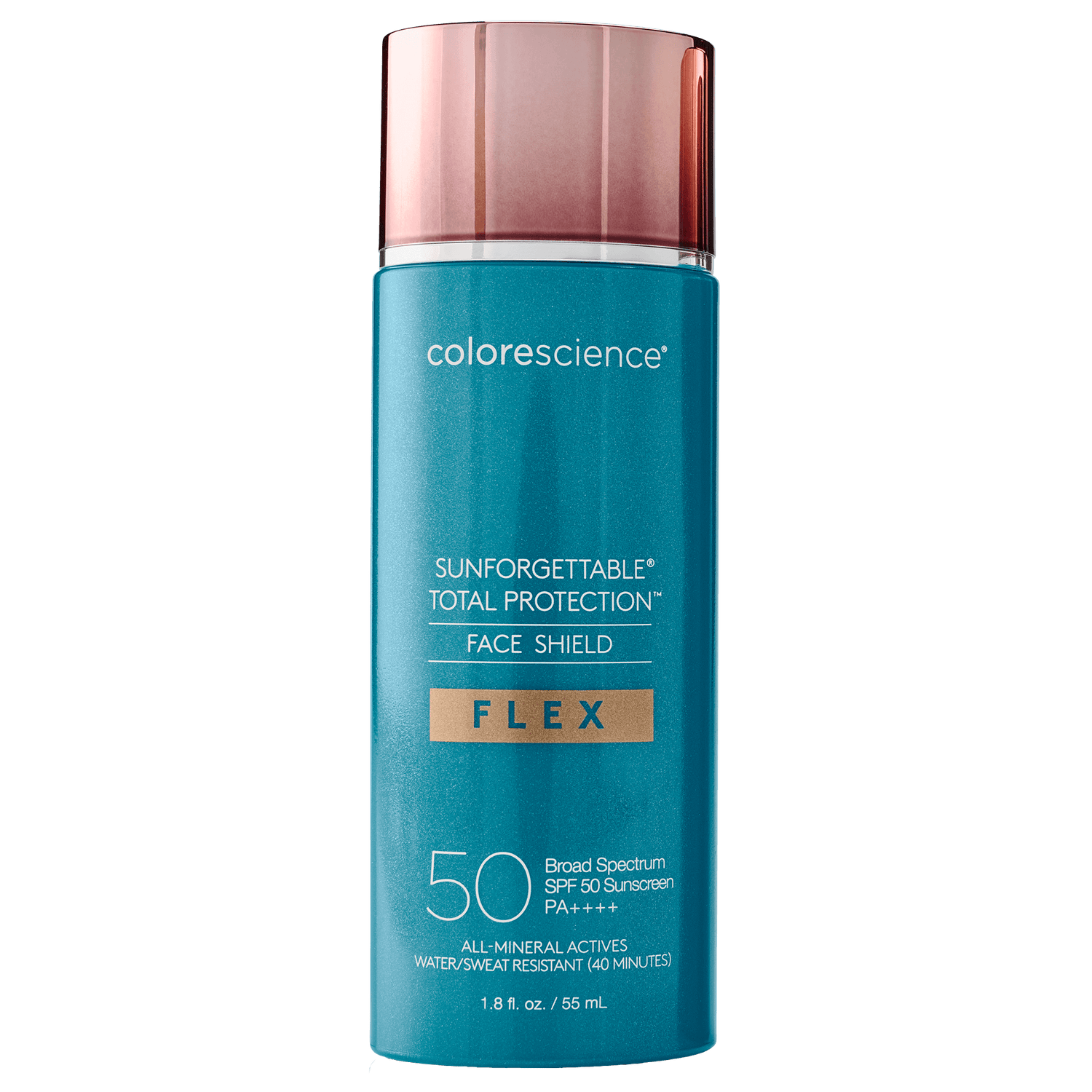 Colorescience Sunforgettable Total Protection Face Shield Flex SPF 50 tube with tone-adapting mineral tint