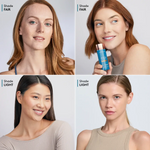 Colorescience Sunforgettable Total Protection Face Shield Flex SPF 50 shades fair and light displayed on models.