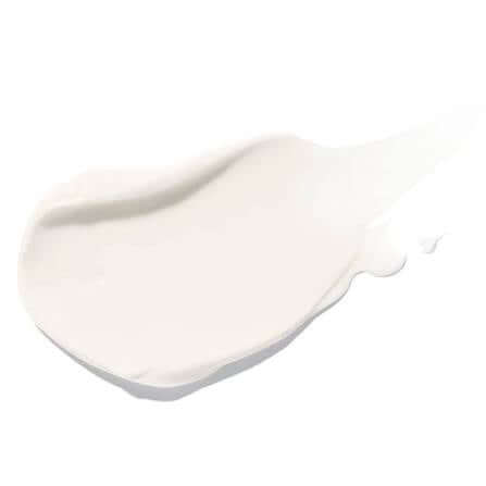 Hydri-C Vitamin C Moisturizer creamy texture swatch on a white background, showcasing hydration benefits.
