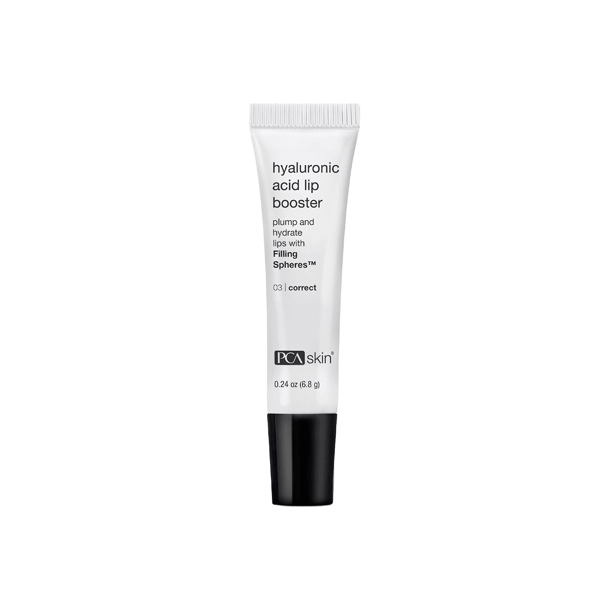 PCA Skin Hyaluronic Acid Lip Booster tube with clear gel formula and angled applicator