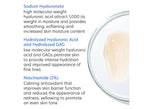Ingredients of PCA Skin Hyaluronic Acid Overnight Mask including Sodium Hyaluronate and Niacinamide.