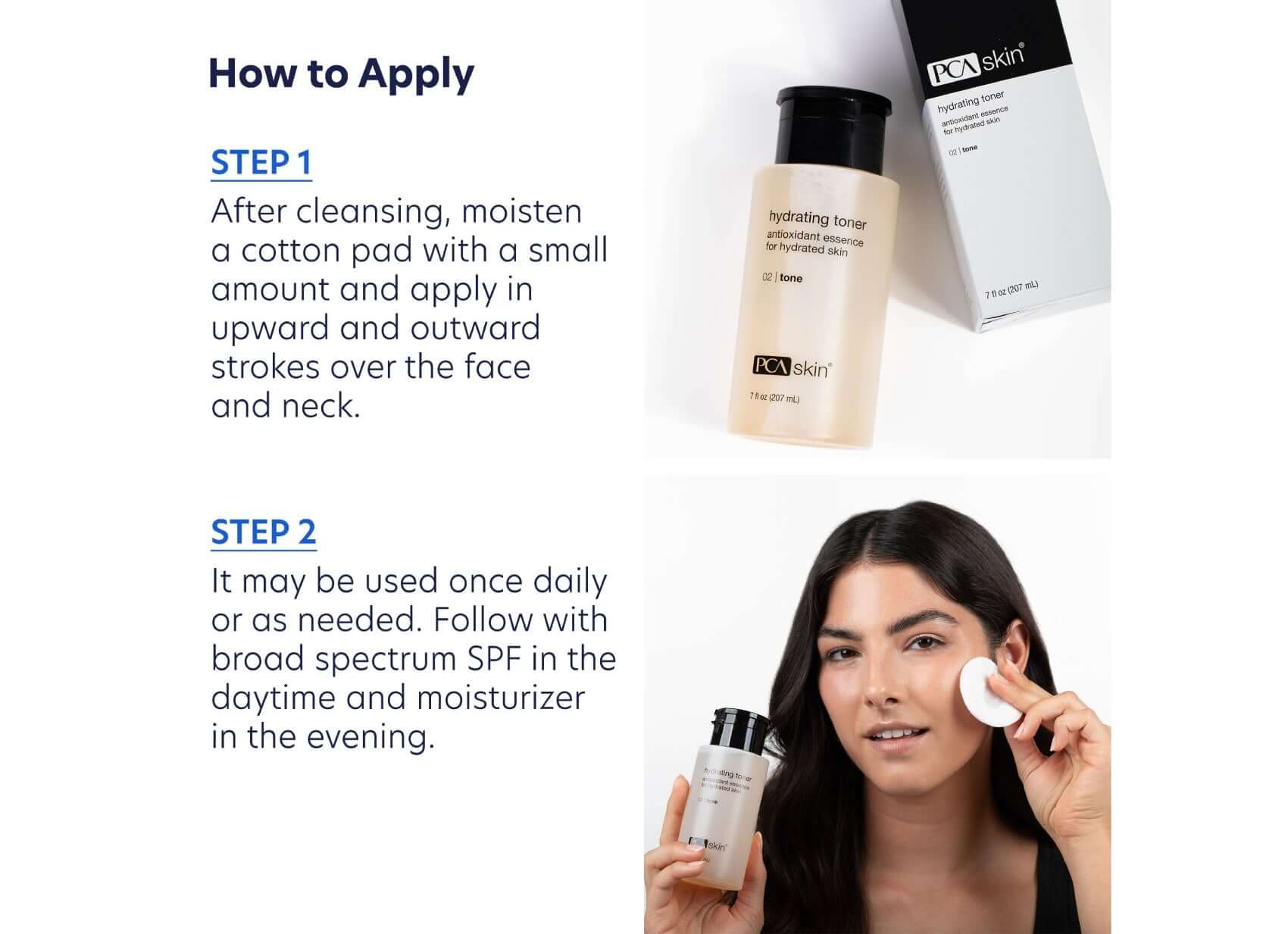 How to apply PCA Skin Hydrating Toner with application steps and tips for daily use.