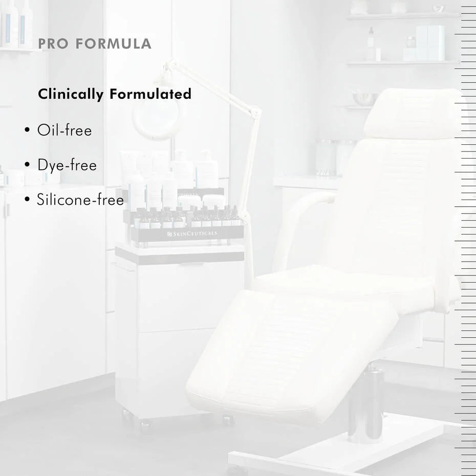 SkinCeuticals Silymarin CF clinical formulation features; oil-free, dye-free, and silicone-free serum.