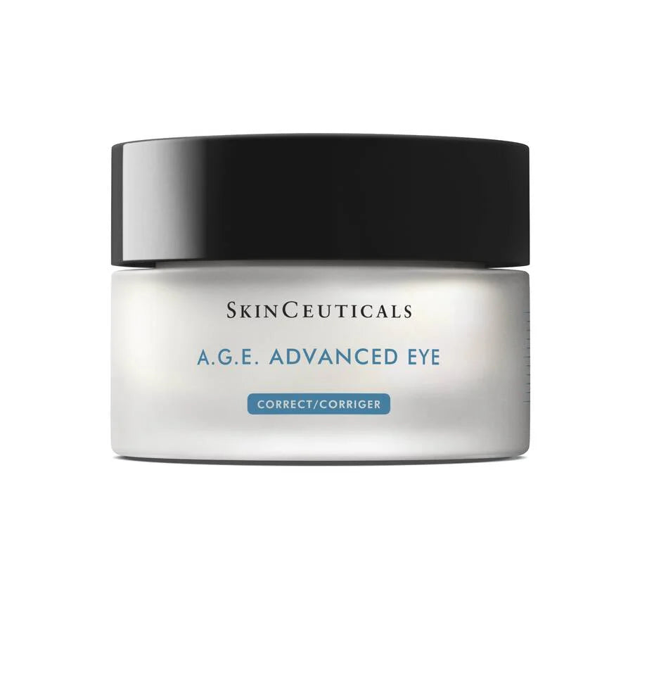 SkinCeuticals A.G.E. Advanced Eye jar anti-aging eye cream targeting glycation for wrinkles puffiness and dark circles