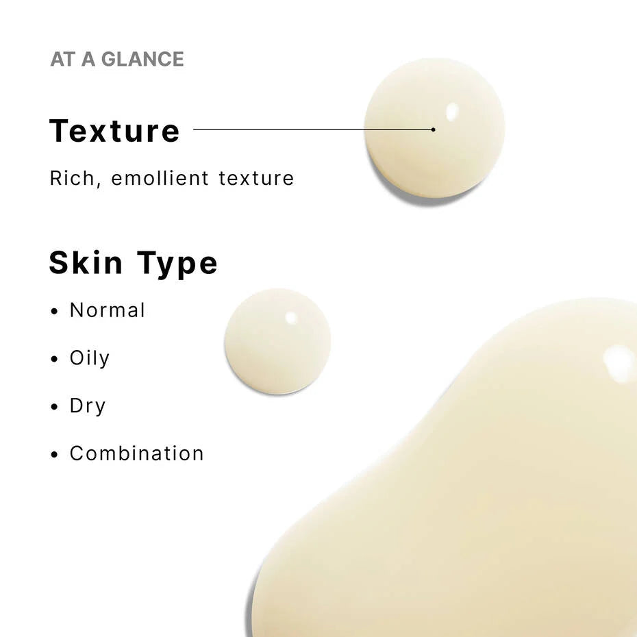 Texture and skin type information for A.G.E. Interrupter Ultra Serum with emollient properties.