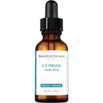 SkinCeuticals C E Ferulic serum bottle with dropper labeled 15% L-ascorbic acid vitamin E and ferulic acid