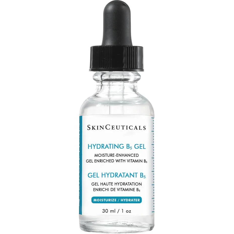 SkinCeuticals Hydrating B5 Gel clear gel tube labeled hyaluronic acid vitamin B5 oil-free hydration