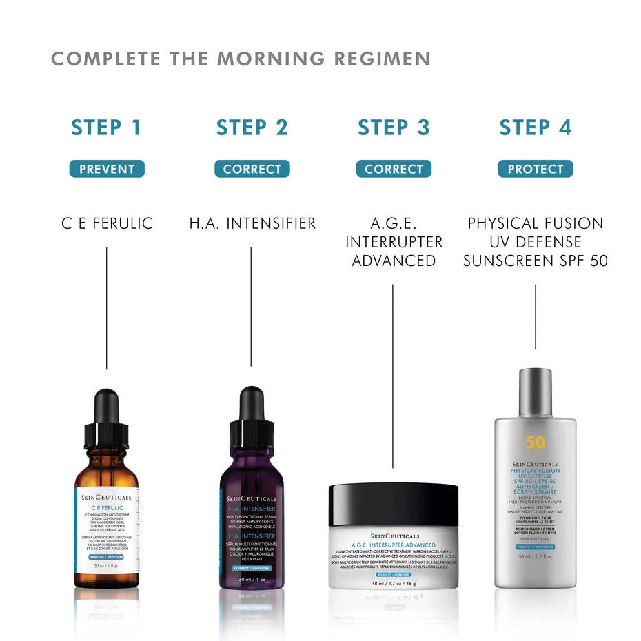 A.G.E. Interrupter Advanced as part of the SkinCeuticals morning regimen for anti-aging.