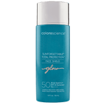 Sunforgettable Total Protection Face Shield Glow SPF 50 tube with pearlescent illuminating finish and mineral SPF label