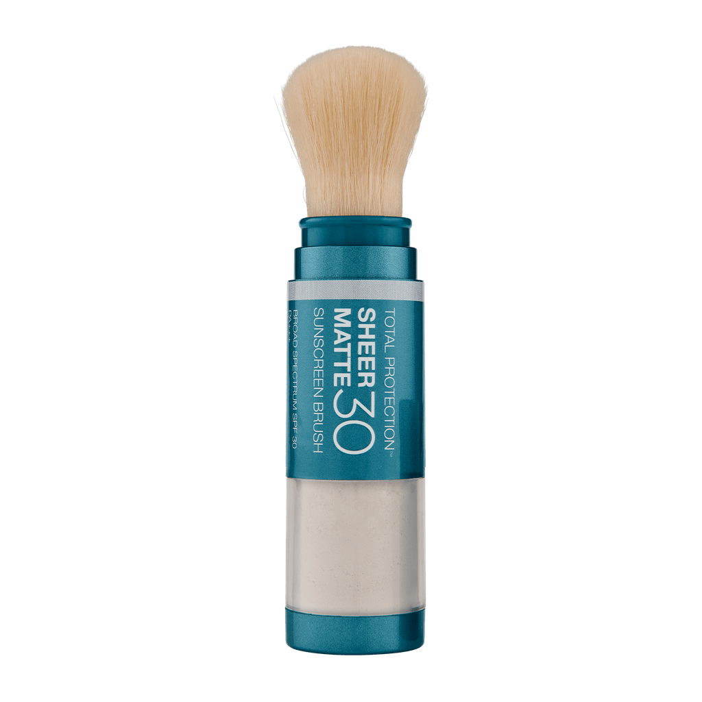 Sunforgettable Total Protection Sheer Matte SPF 30 brush with untinted weightless mineral powder and built-in brush applicator