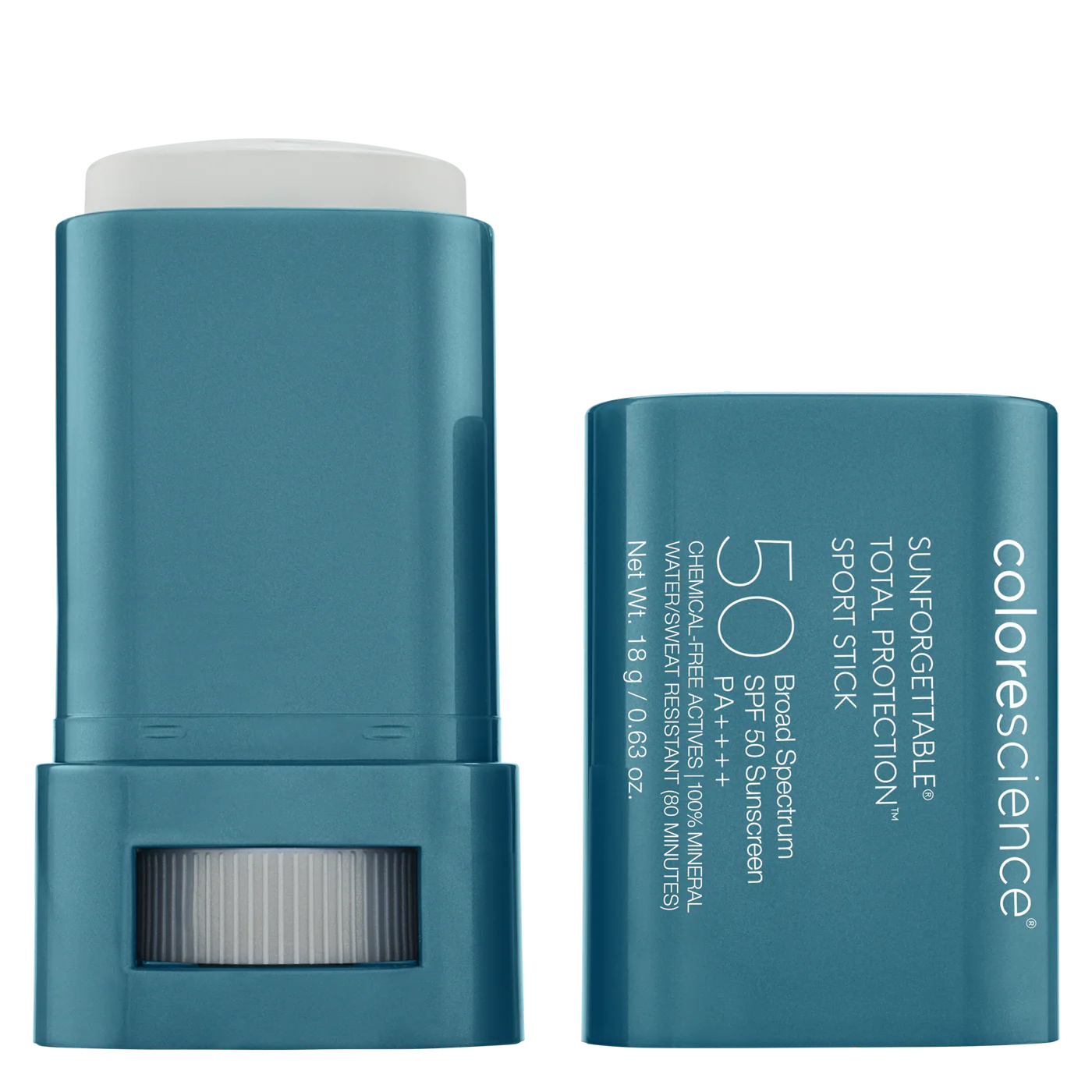 Sunforgettable Total Protection Sport Stick SPF 50 Colorescience mineral sunscreen stick in twist up tube