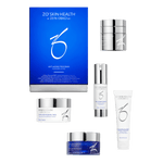 ZO Anti-Aging Program kit with targeted serum bottle and travel-size repair tubes clinical white packaging