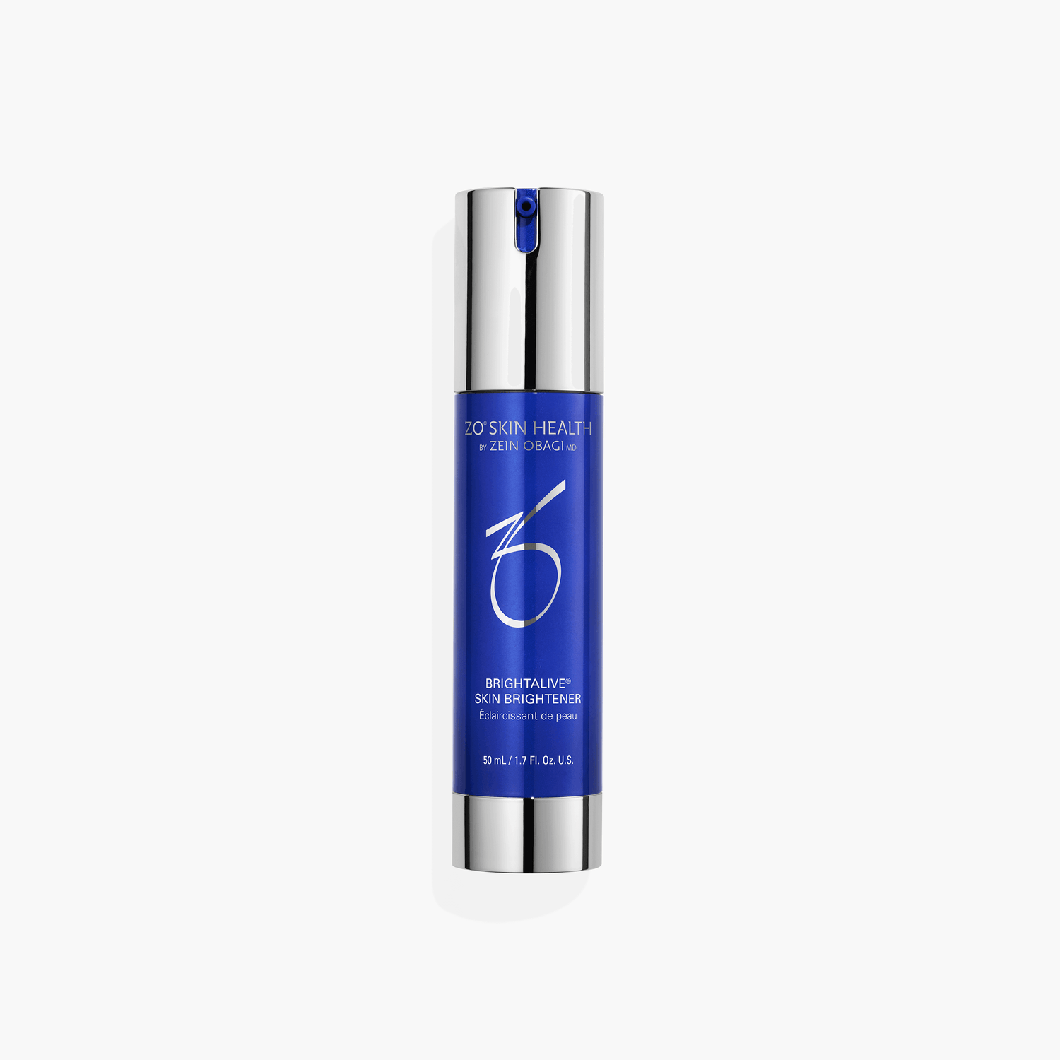 ZO Brightalive bottle labeled non-retinol brightening serum for uneven tone and dark spots