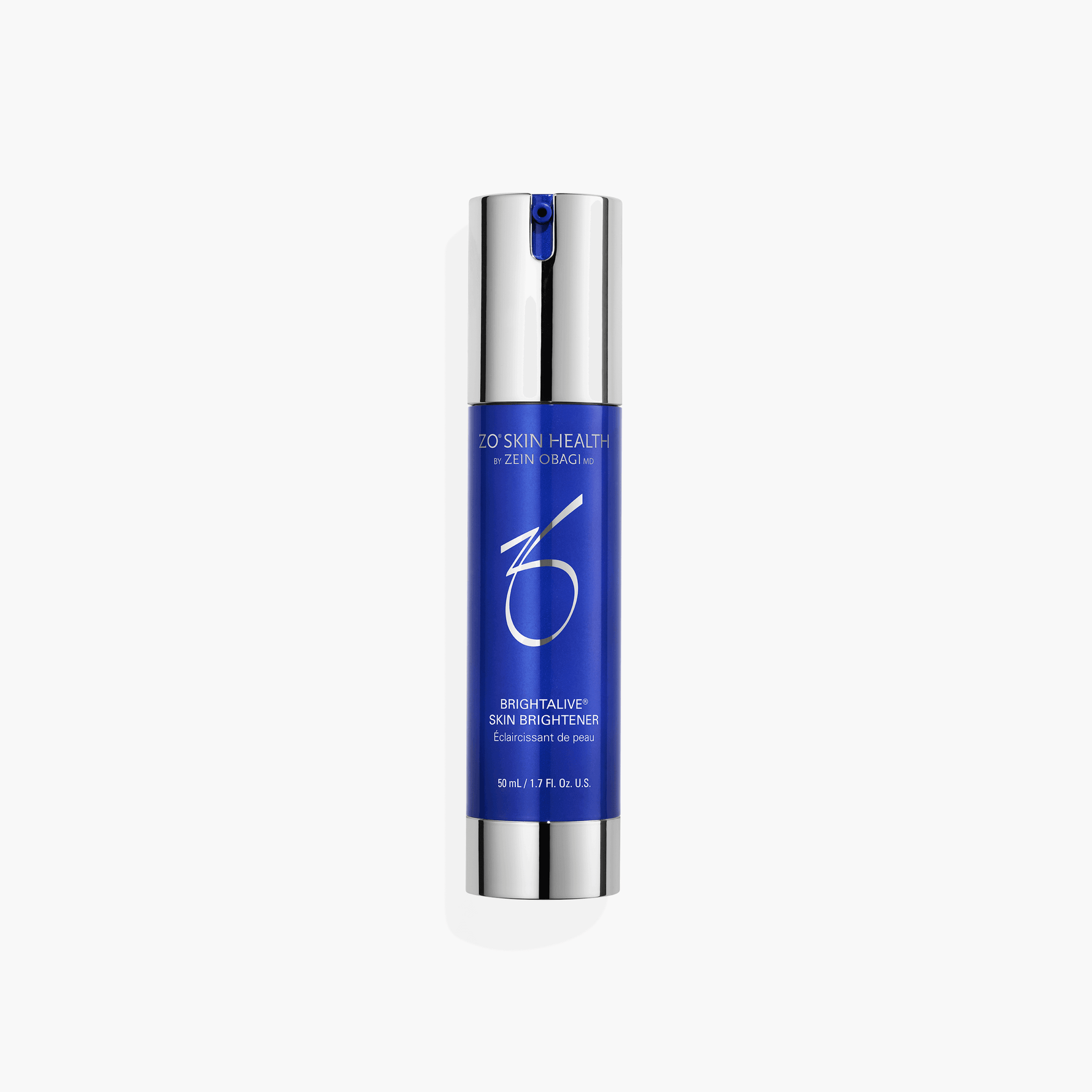 ZO Brightalive bottle labeled non-retinol brightening serum for uneven tone and dark spots