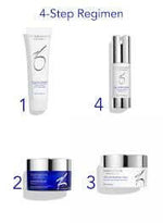 Image of ZO Daily Skincare Program 4-Step Regimen featuring essential products for skin health.
