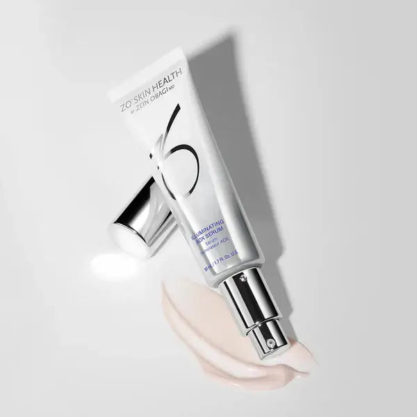 ZO Illuminating AOX serum in a sleek tube with a silky texture, showcasing radiant skin benefits.