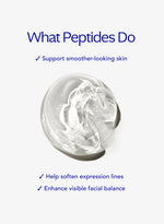 ZO Peptide Facial Refining Concentrate benefits: supports smoother-looking skin, softens expression lines, enhances facial balance.