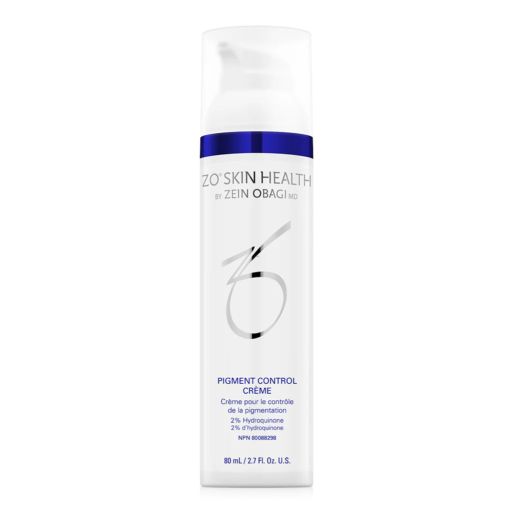 ZO Pigment Control Crème 2% HQ white tube labeled 2% hydroquinone prescription-strength discoloration treatment
