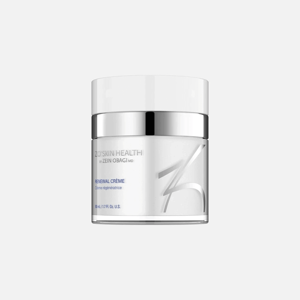 ZO Renewal Creme jar with label Renewal Creme hydrating cream for redness reduction and barrier support