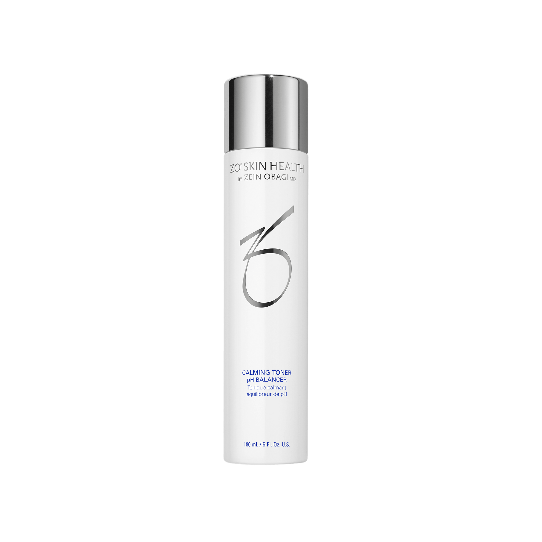 ZO Calming Toner pH Balancer bottle labeled pH-balanced toner for sensitive and redness-prone skin